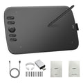 UGEE Graphics Drawing Tablet, M708 V2 10x6 Inch Ultra Thin Large Graphics Drawing Tablets Art Pad with 8 Hot Keys 8192 Level Battery-Free Stylus for Win/Mac/Android, Creation Sketch, Online Teaching