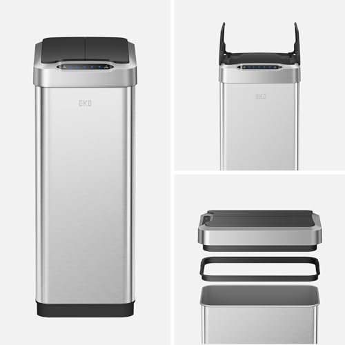 Touchless Motion Sensor Trash Can, 13.2 Gallon, Brushed Stainless Steel A497976