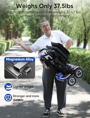 Ultra Lightweight Folding Mobility Scooter for Adults, 4 Wheel Travel Scooter W520