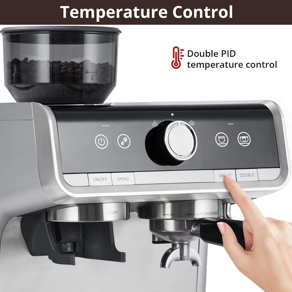 Espresso Machine with Milk Frother, 20 Bar Pressure P346996