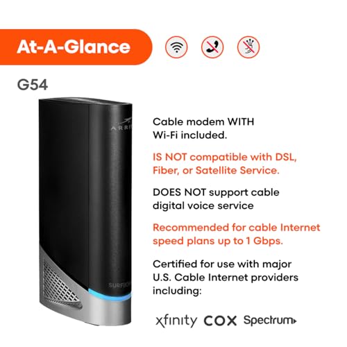 Cable Modem DOCSIS 3.1 Gigabit, 32x8, 4 OFDM Channels M316
