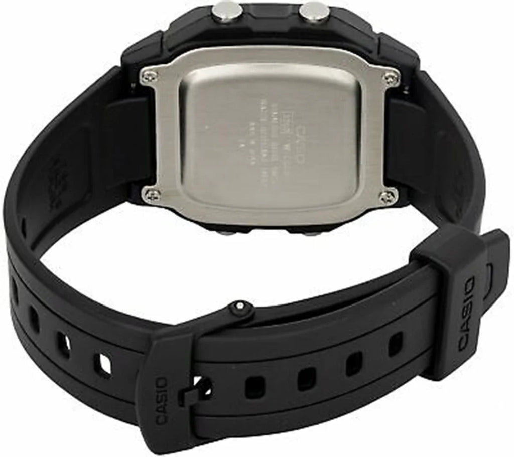 Men's Classic Digital Quartz 100m Black Resin Watch N177