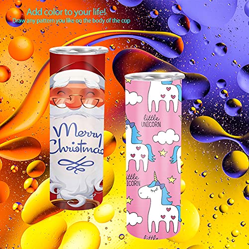 10 Pack Sublimation Tumblers 20oz for Heat Transfer, Double Wall Insulated Y9835