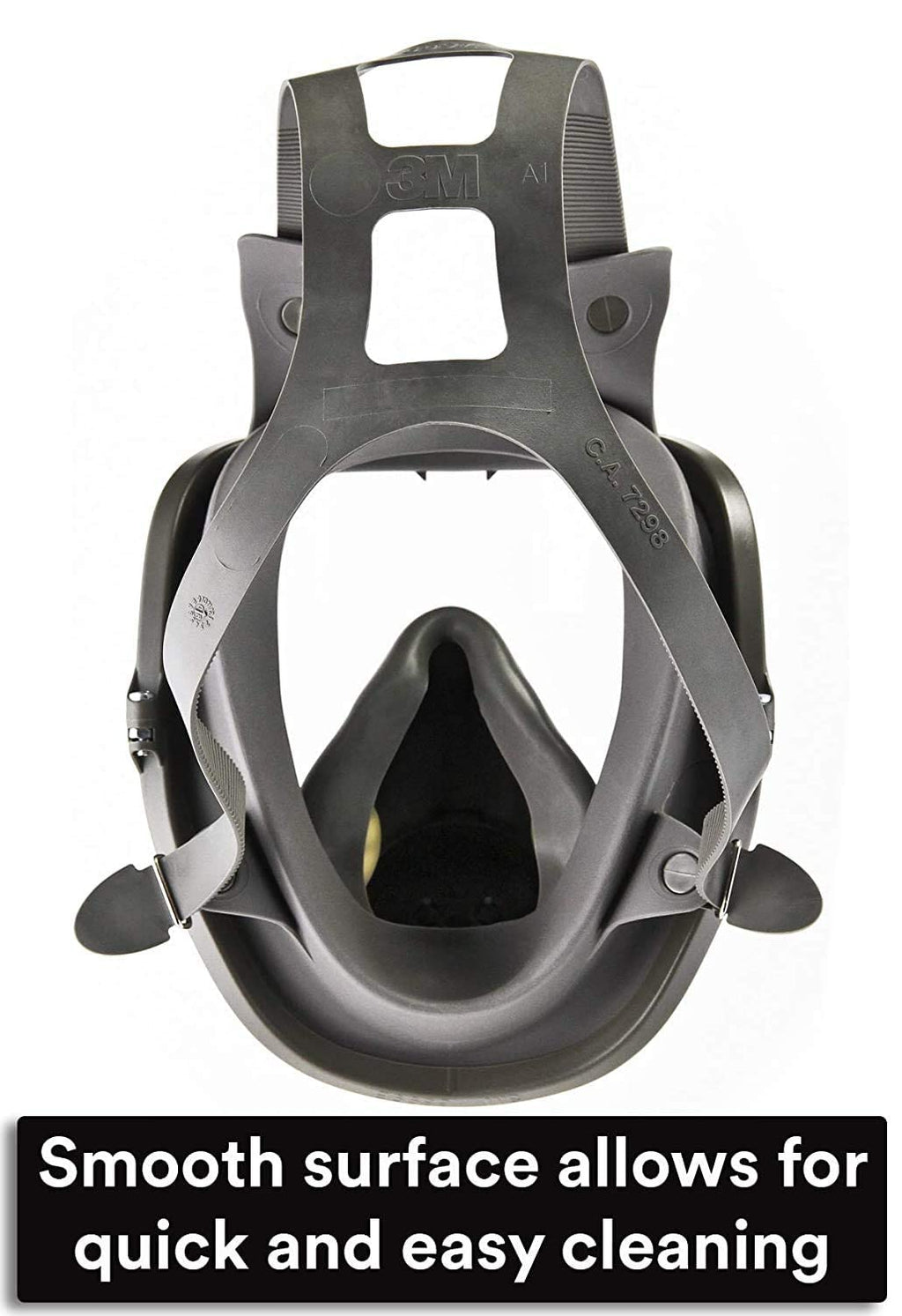 Reusable Full Face Mask Respirator, Grey, Medium E943