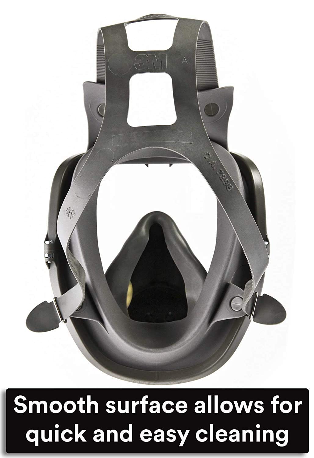 Reusable Full Face Mask Respirator, Grey, Medium E943
