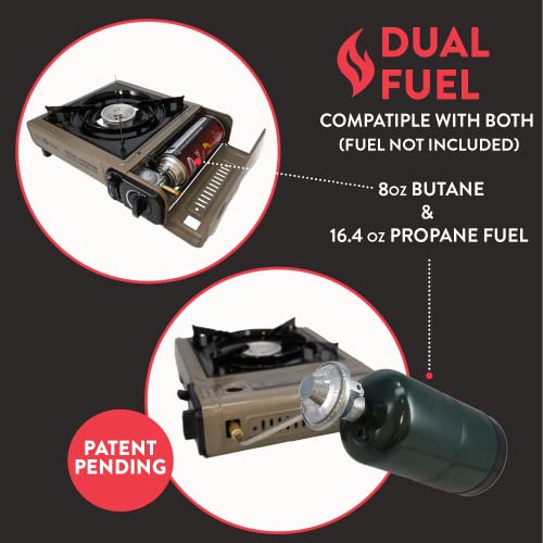 Portable Dual Fuel Camping Stove with Carrying Case C19821