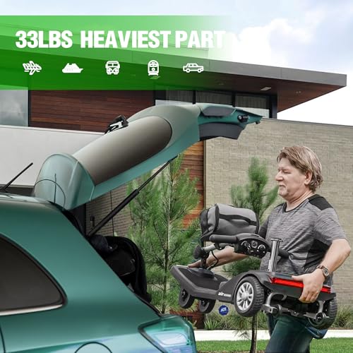Folding Electric Mobility Scooter for Adults with Detachable Battery U226274