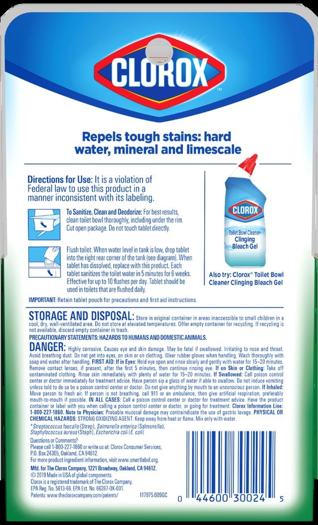 Toilet Bowl Cleaner Tablets with Bleach A6211