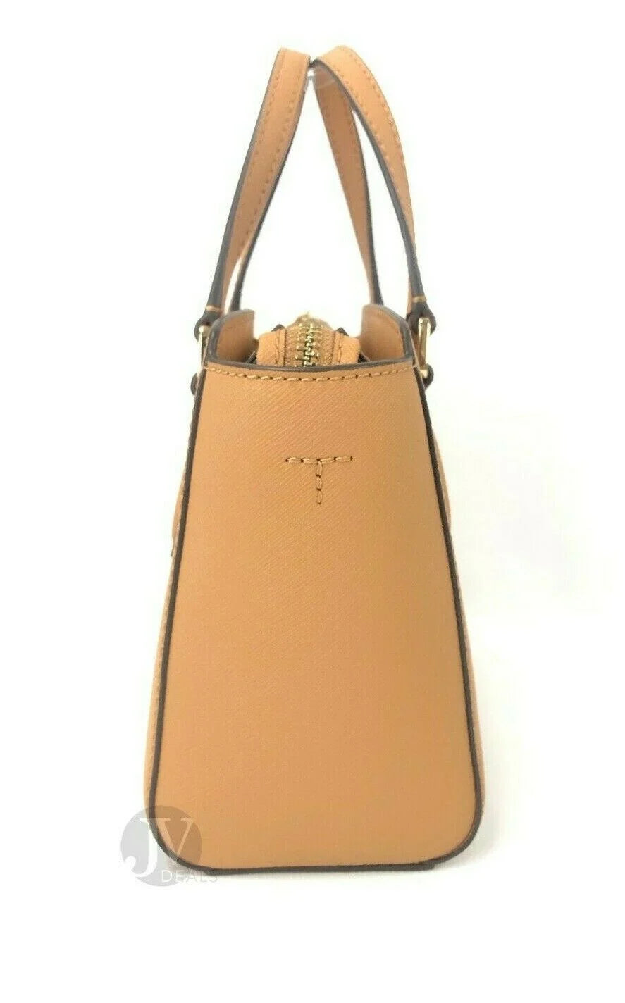 Women's Saffiano Leather Mini Top Zip Tote Handbag T44514