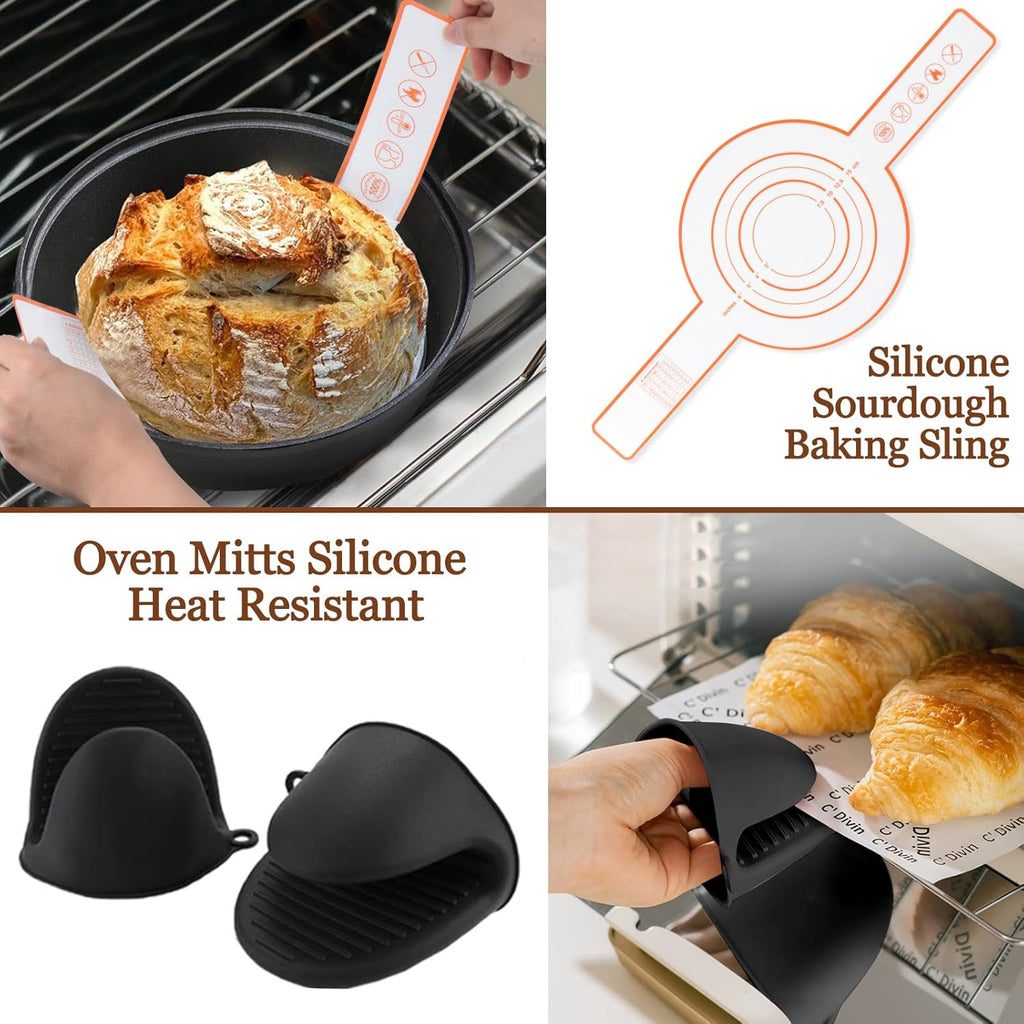 Sourdough Bread Proofing Basket Set with Baking Supplies J9429