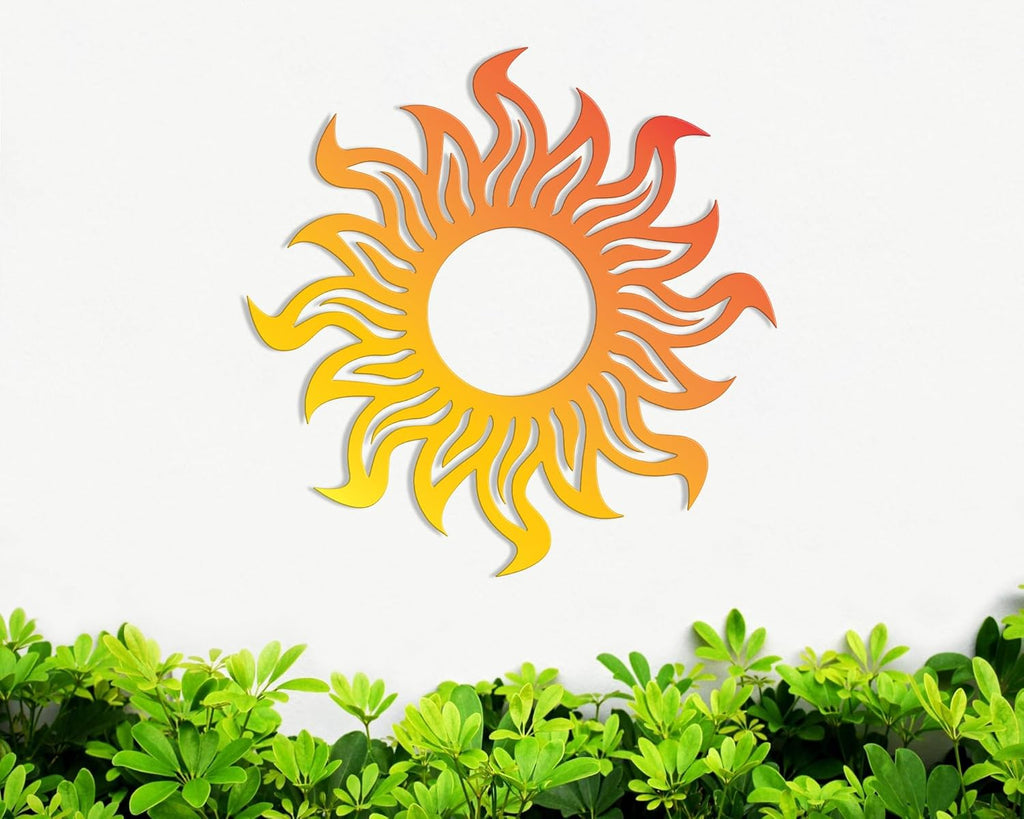 Sun Metal Wall Art - Large Hanging Sunburst Decoration V982171