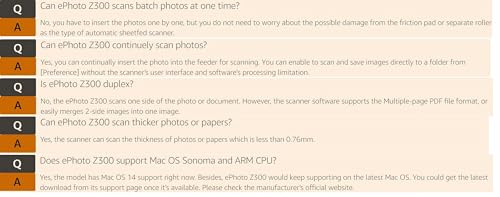 Photo Scanner for 4x6 inch Photos, Auto Crop, Mac and PC Compatible N47178