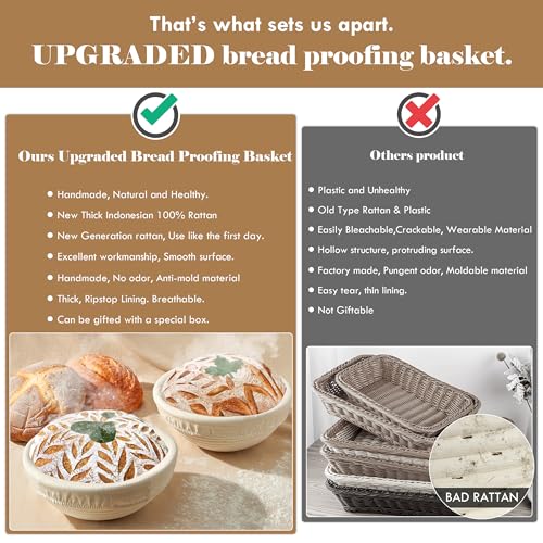 Oval Sourdough Bread Proofing Baskets, Set of 2 X4022