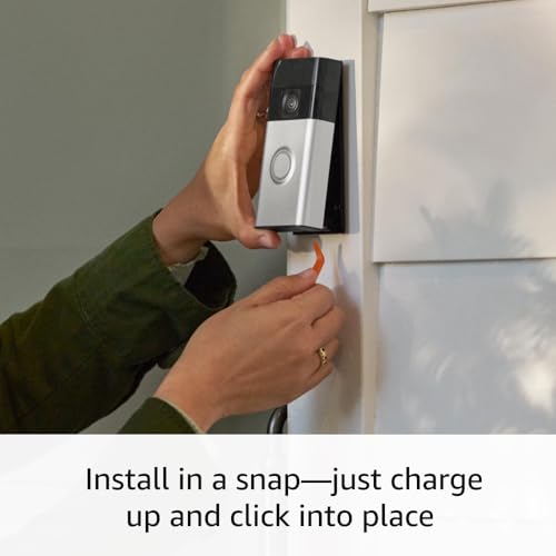 Battery Doorbell with Head-to-Toe Video, Two-Way Talk and Motion Alerts M80107