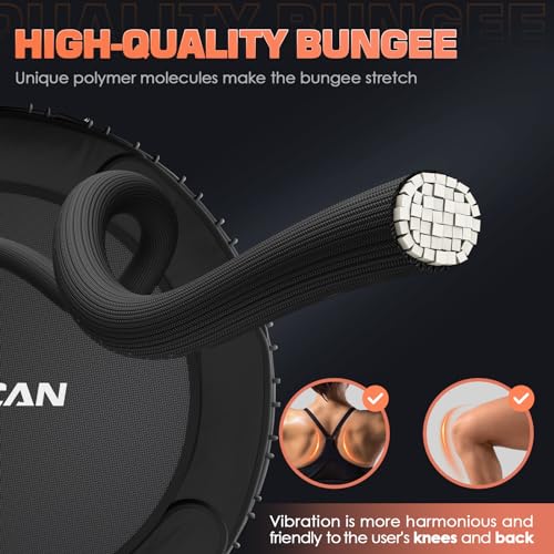 Foldable Mini Trampoline with Adjustable Foam Handle M67736