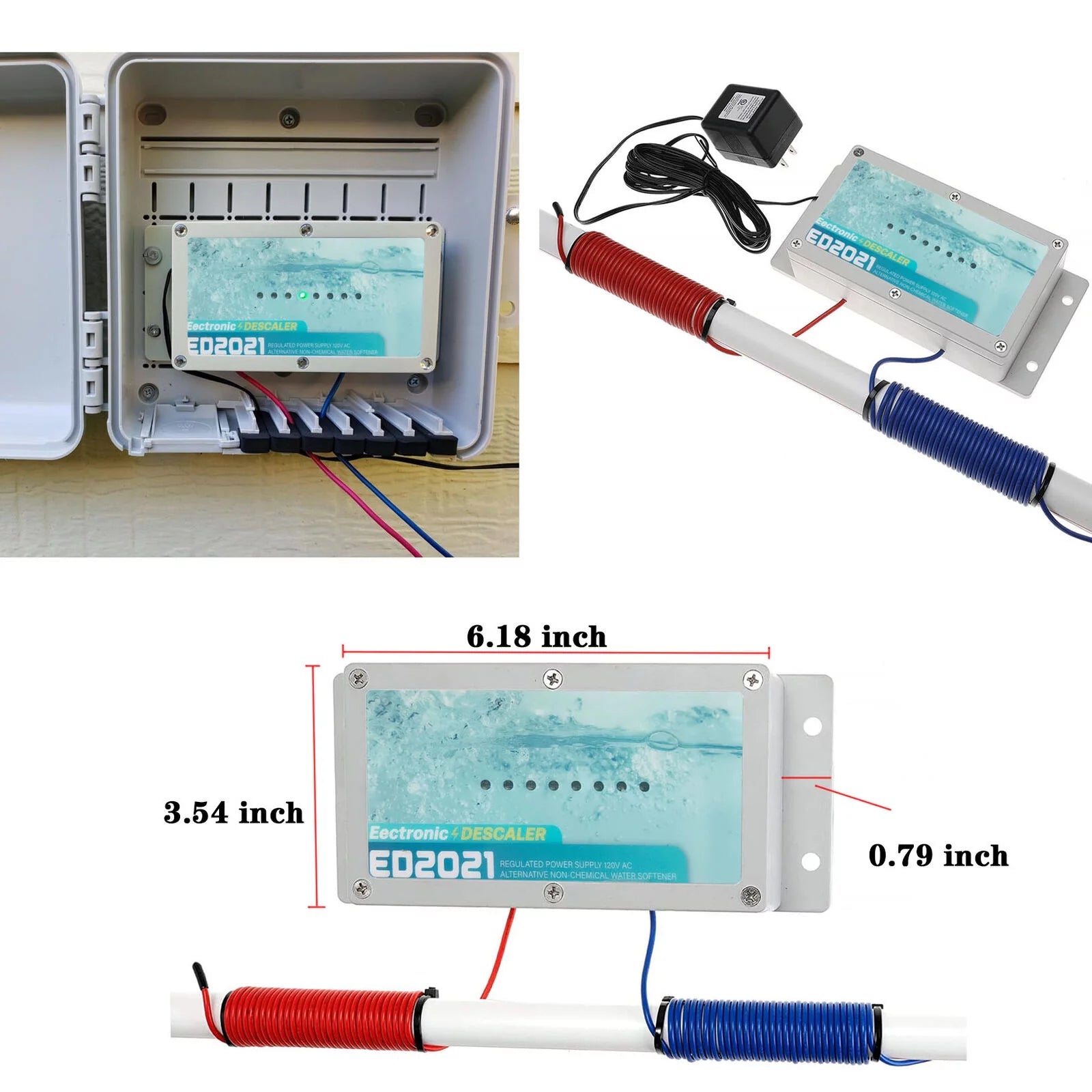 Electronic Water Descaler System for Whole House, Salt Free, Reduces Limescale M810