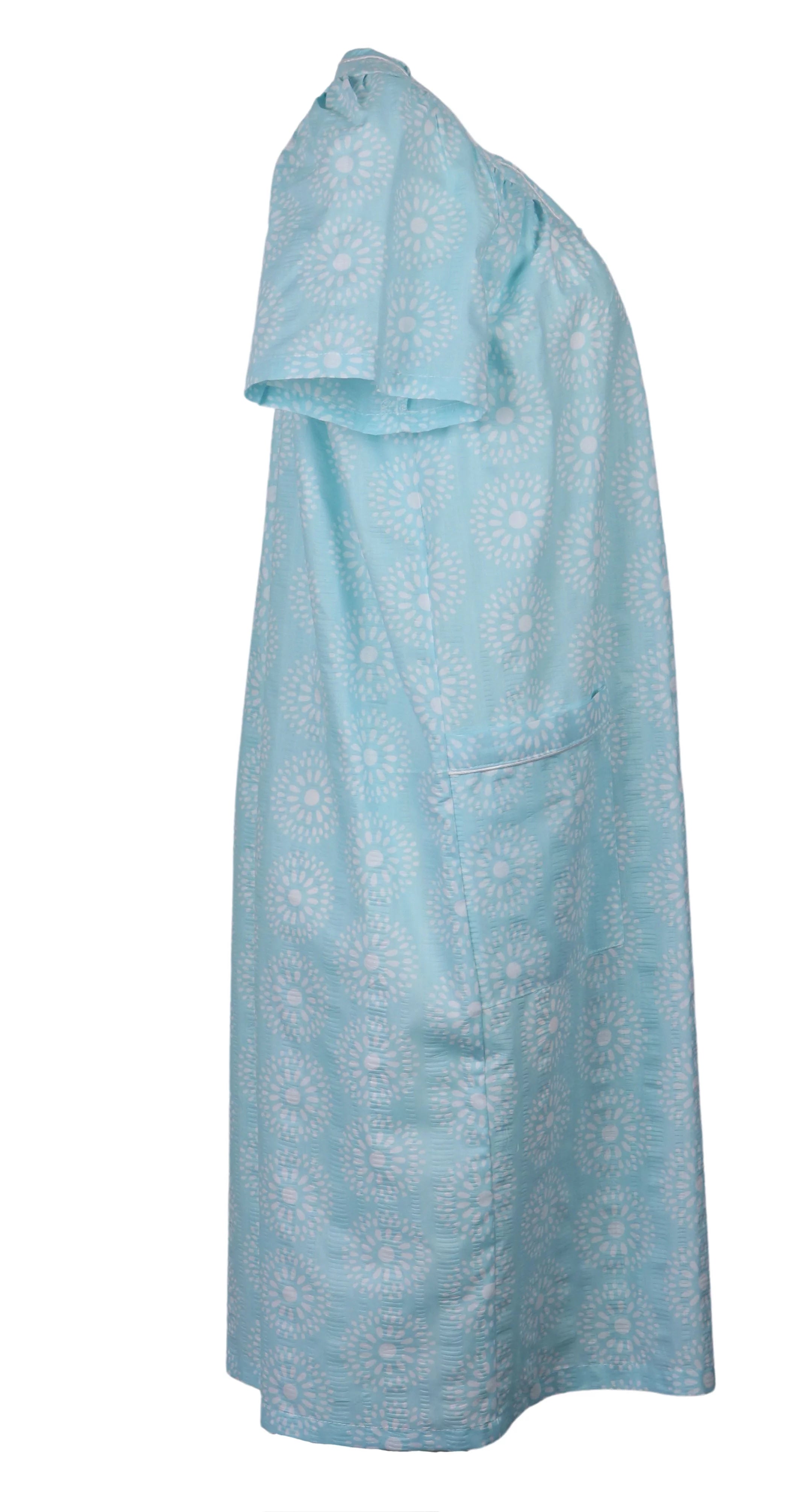 Women's Snap-Front Duster Robe With Pockets R35074