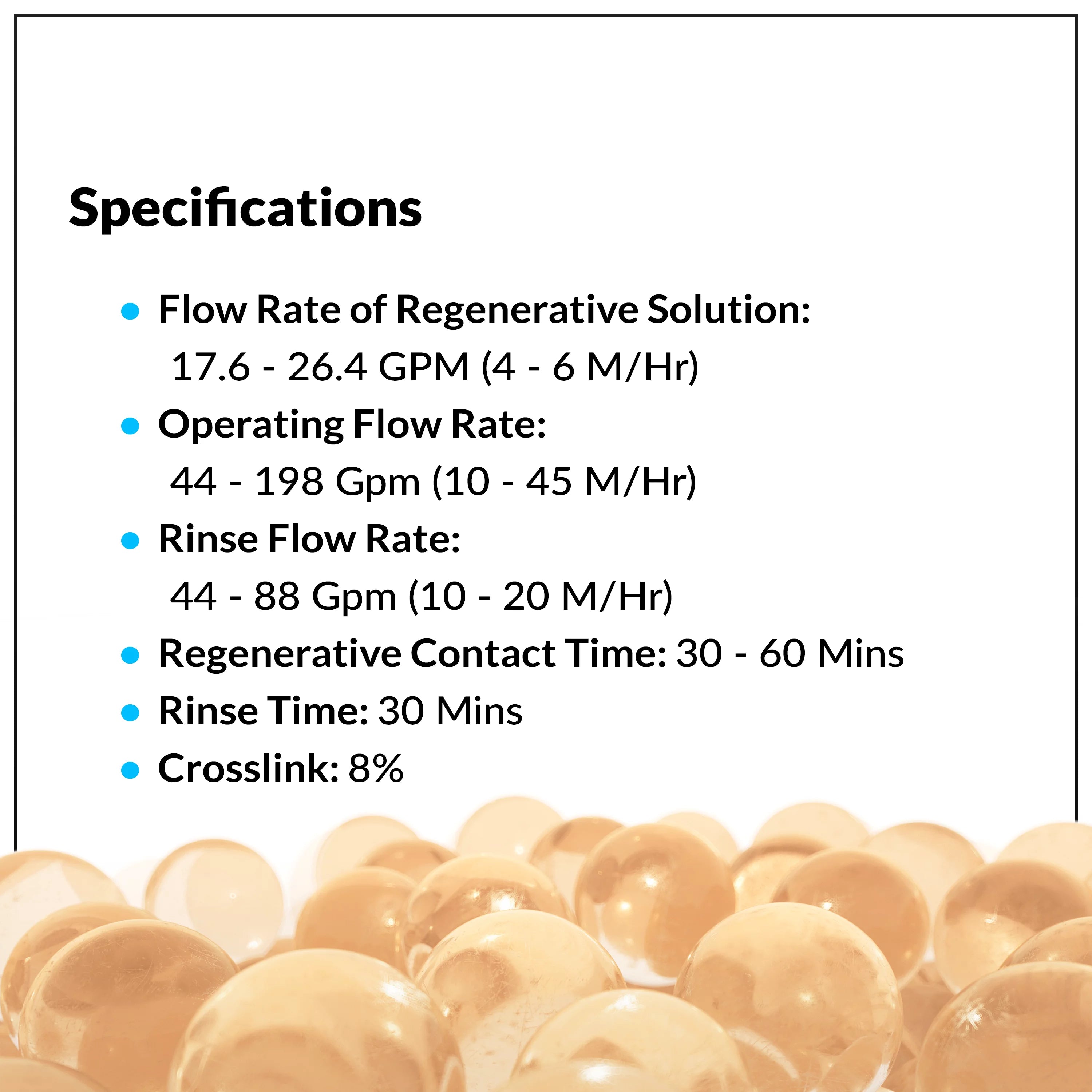 Water Softener Resin Media Replacement Cation 0.25 CuFt H225
