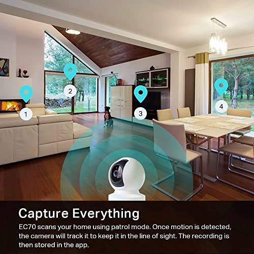 Indoor Pan/Tilt Smart Security Camera, 1080p HD with Night Vision and Motion Detection V470