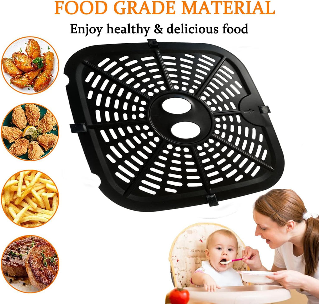 Air Fryer Replacement Crisper Tray, 9.6 Inch Double-layer Coating Grill Plate B9644