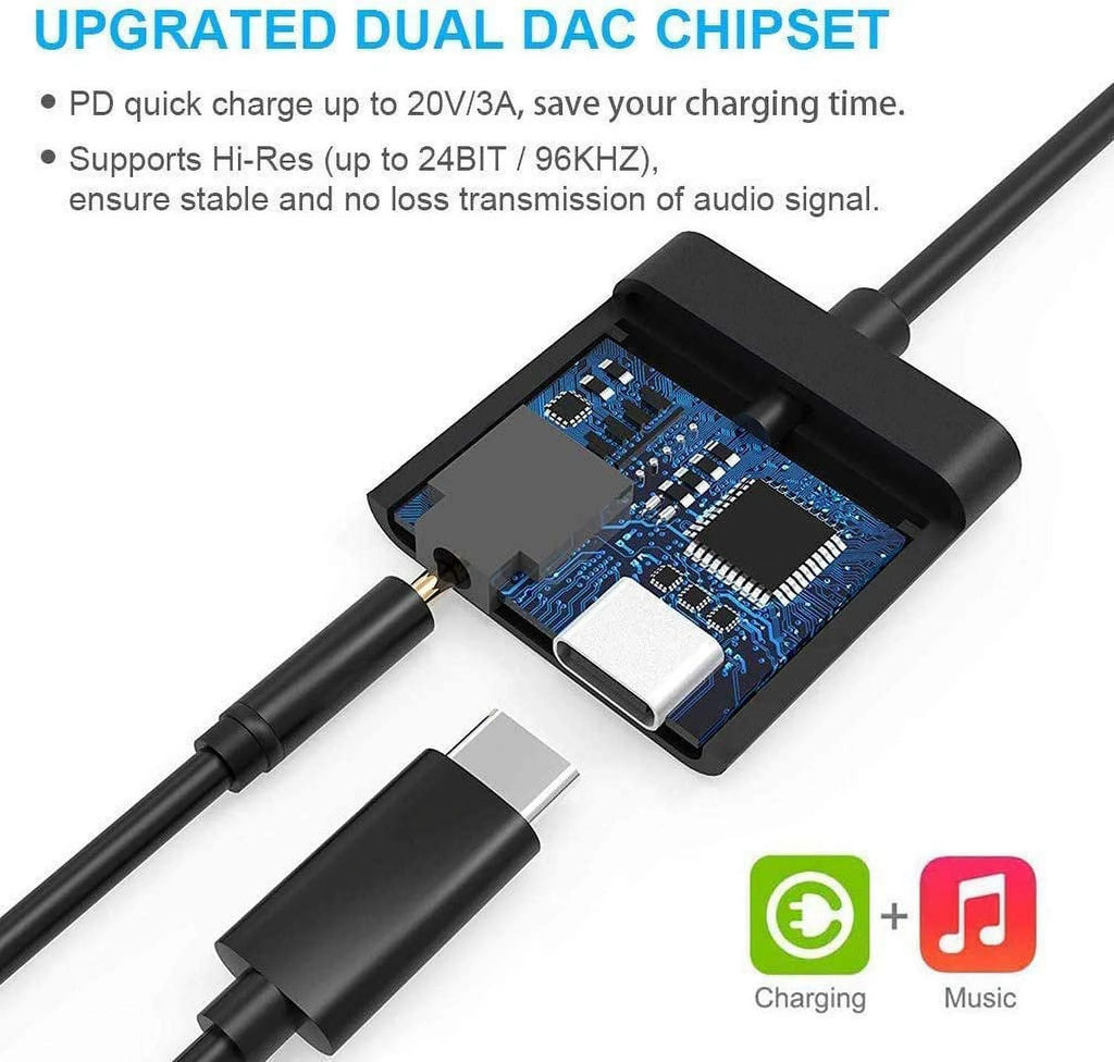 USB-C to 3.5mm Headphone Adapter with Fast Charging R4586