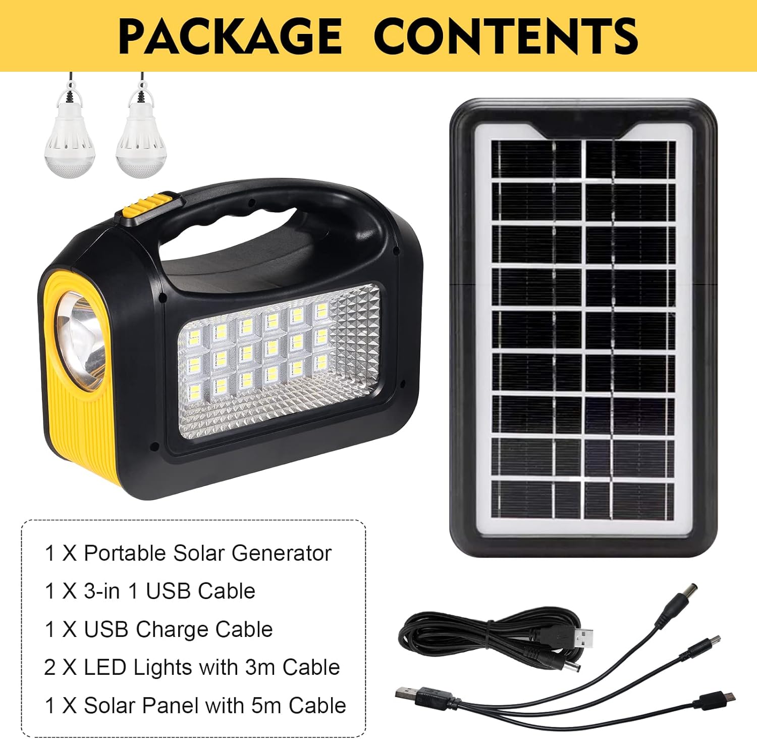 Solar Generator with Panels - Portable Power Station for Emergency Home Use N9576