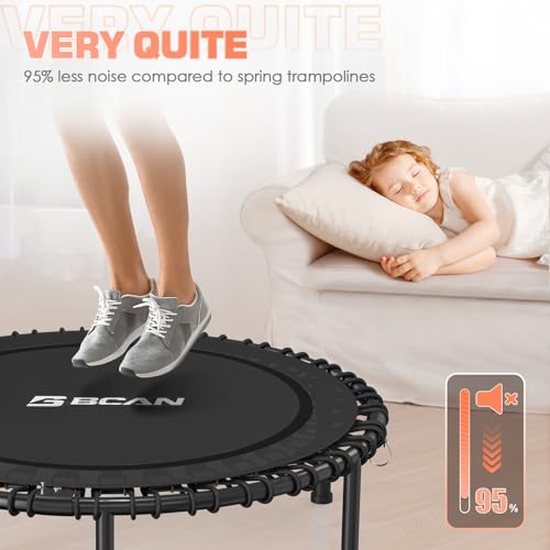 Foldable Mini Trampoline for Adults, 40/48 Inch Indoor Exercise Rebounder N9596
