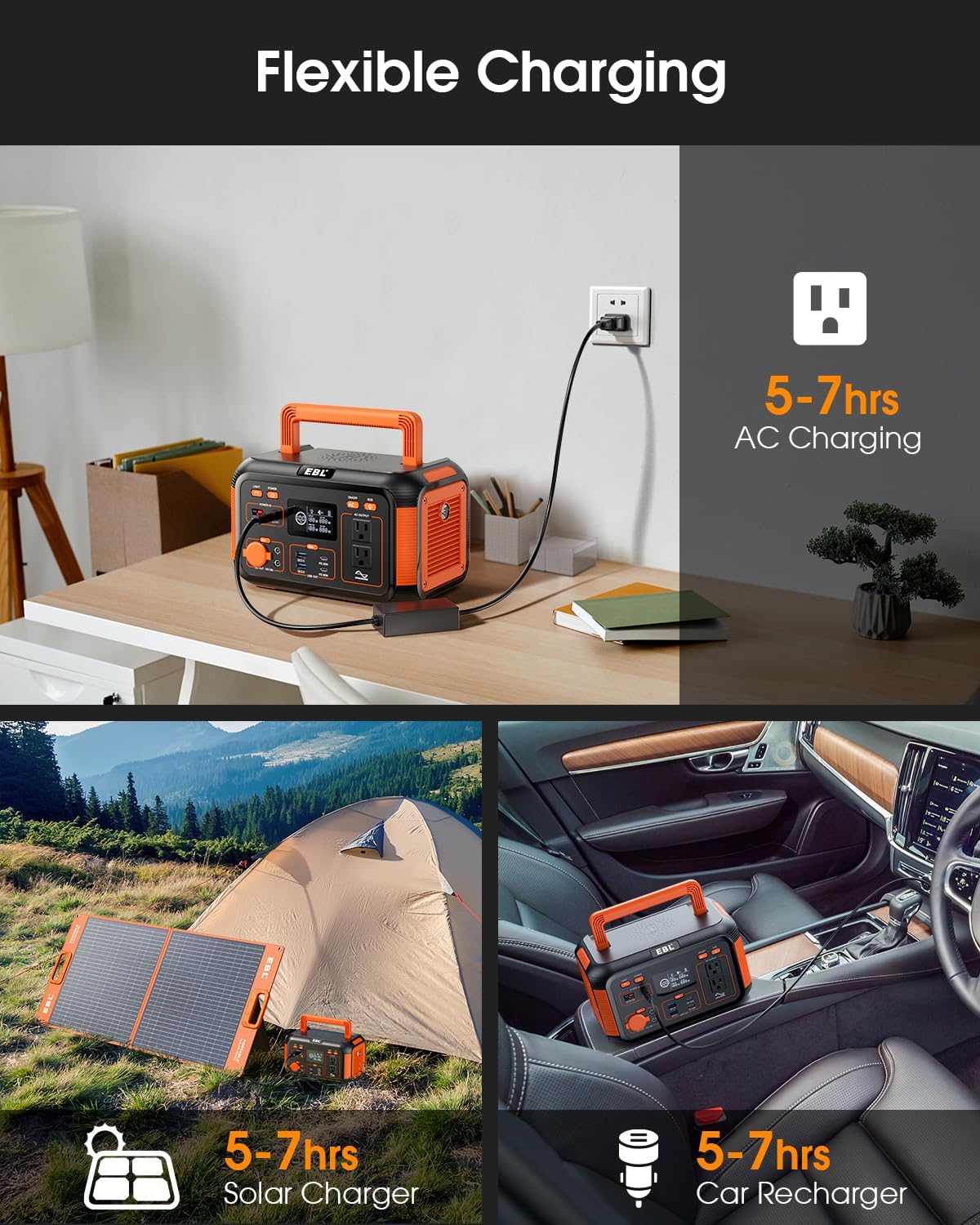 Portable Power Station 300W, 269Wh Lithium Battery Solar Generator for Camping and Emergency Use T792