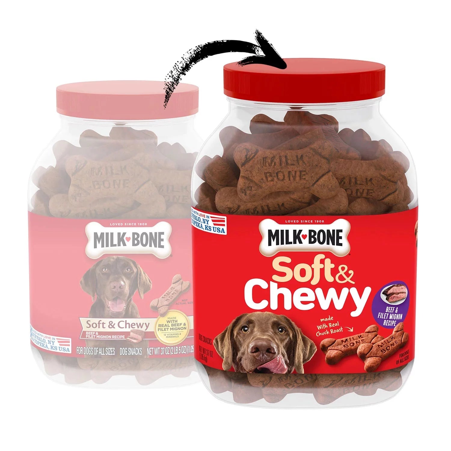 Soft & Chewy Beef & Filet Mignon Dog Snacks, 2 Pack I409