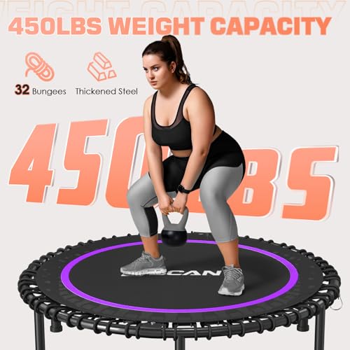 Foldable Mini Trampoline with Adjustable Foam Handle M67736