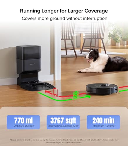 Robot Vacuum with Self-Empty Dock, 5500 Pa Suction, LiDAR Navigation E428049