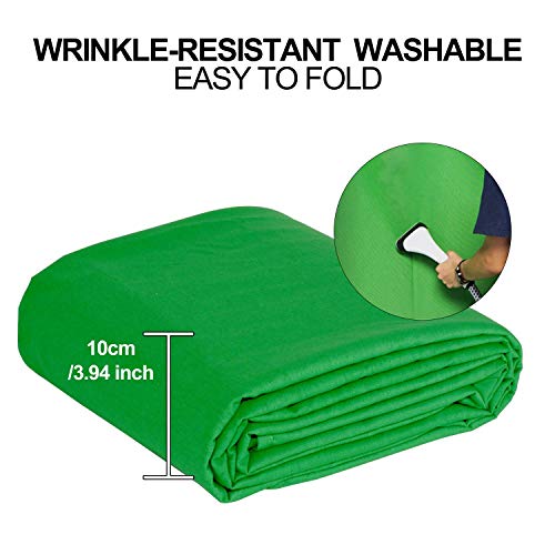 Green Screen Backdrop 6x9 FT for Photography and Streaming N128