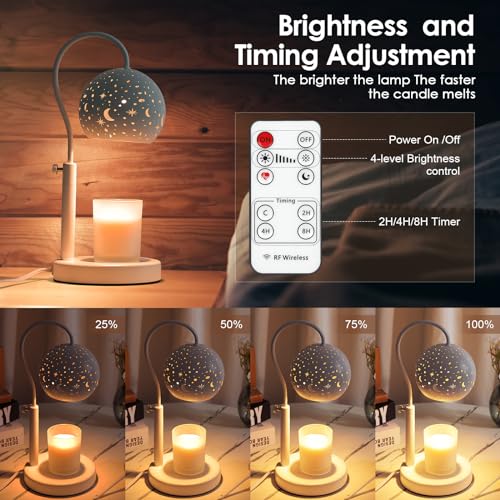 Candle Warmer Lamp with Timer, Remote Control, Dimmable, Height Adjustable Q19362