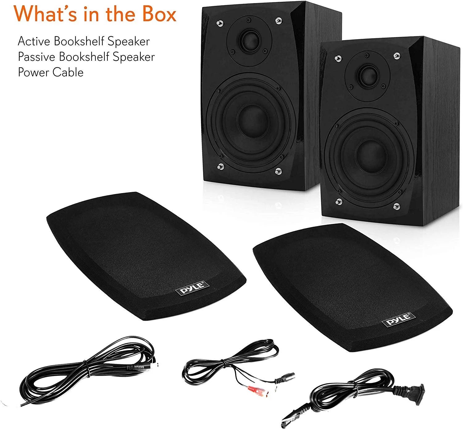Bluetooth Bookshelf Speakers, Black V846