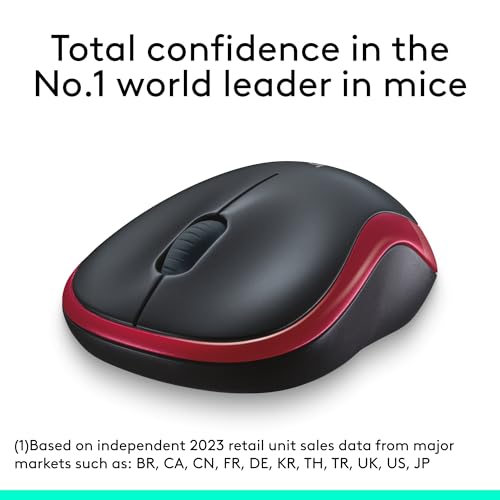 Wireless Mouse, 2.4GHz USB Receiver, 12-Month Battery, 1000 DPI Optical Tracking I608686