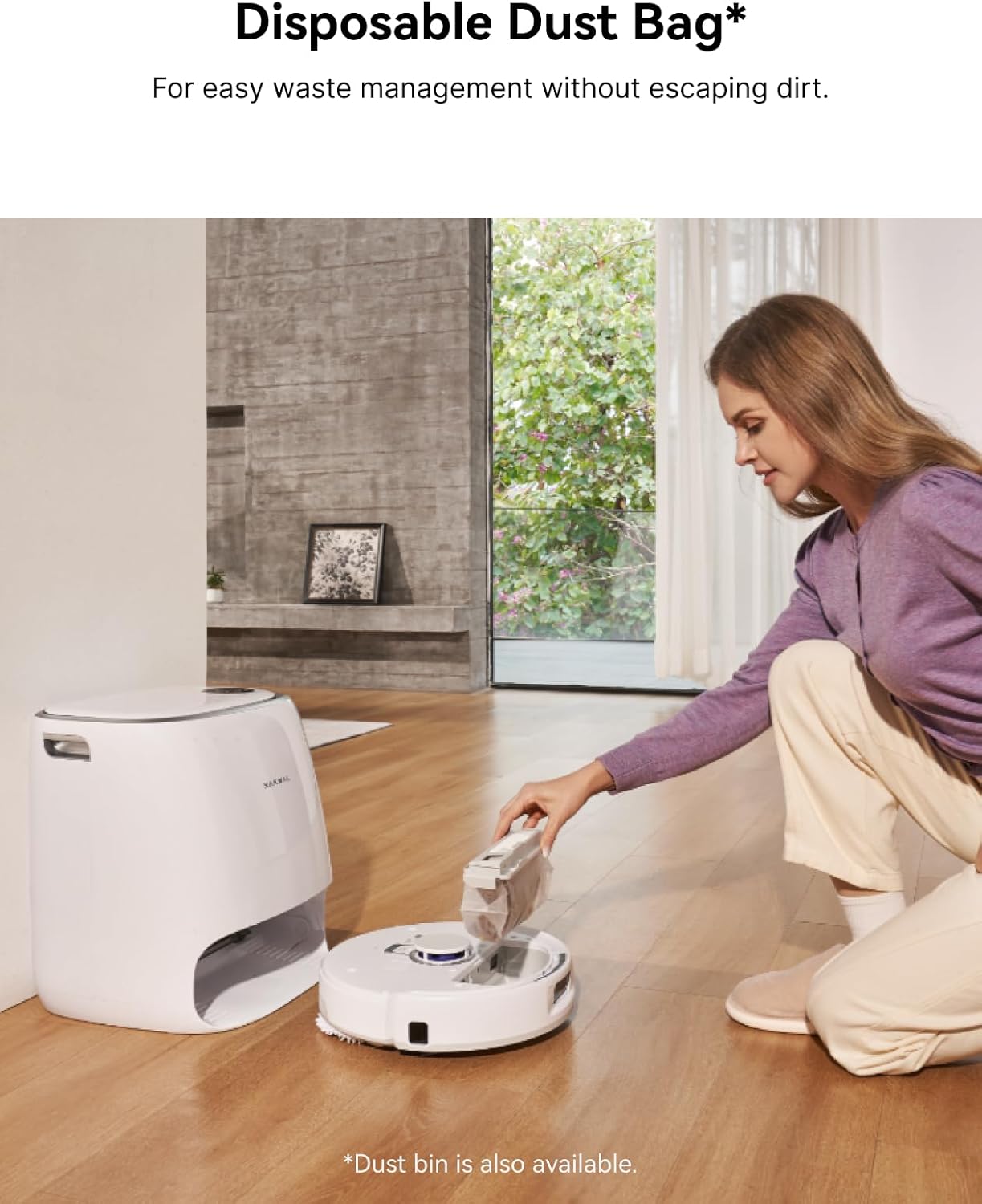 Robot Vacuum and Mop Combo with Auto Mop Drying, 8200 Pa Suction U527321