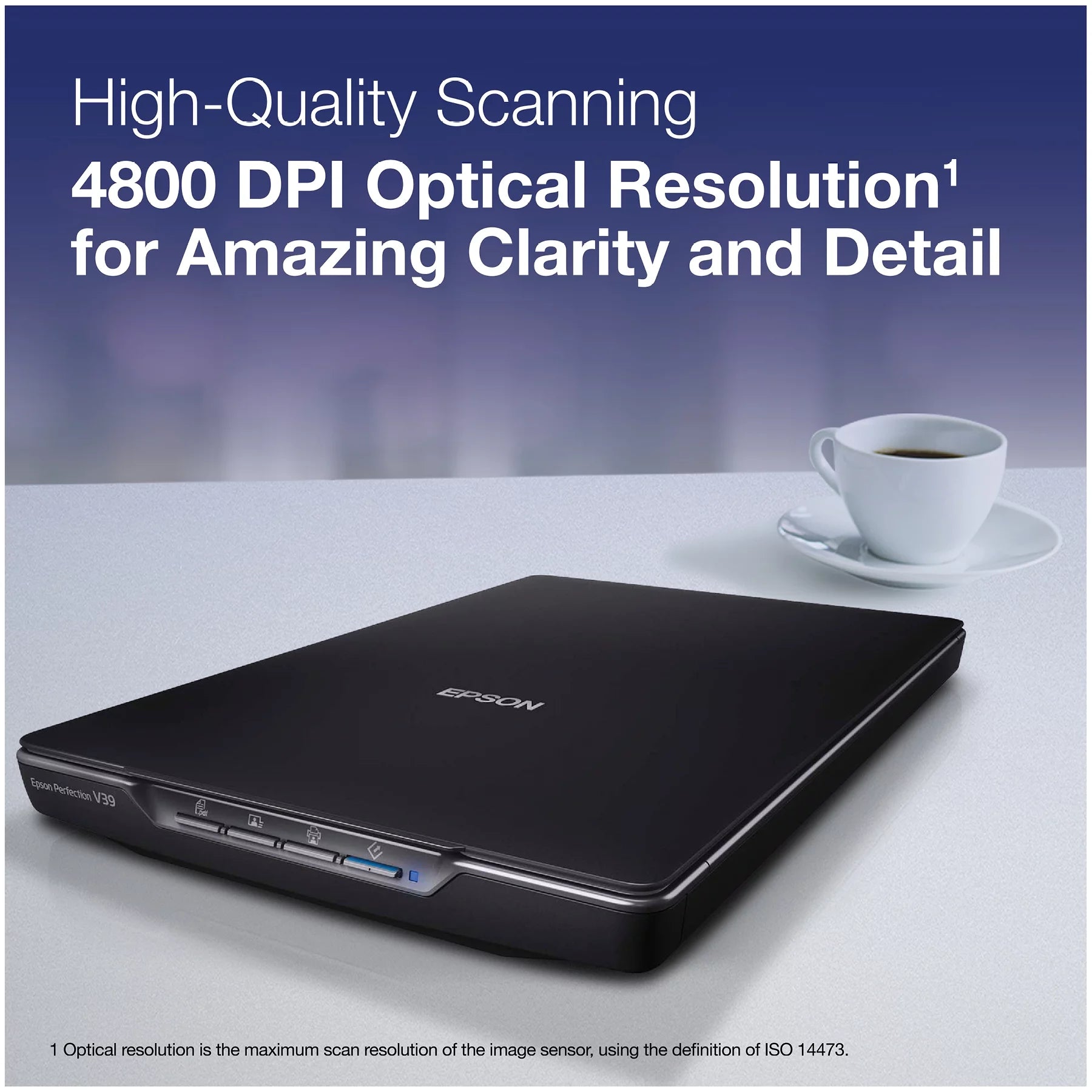 Photo and Document Scanner, 4800 dpi, Black W7764