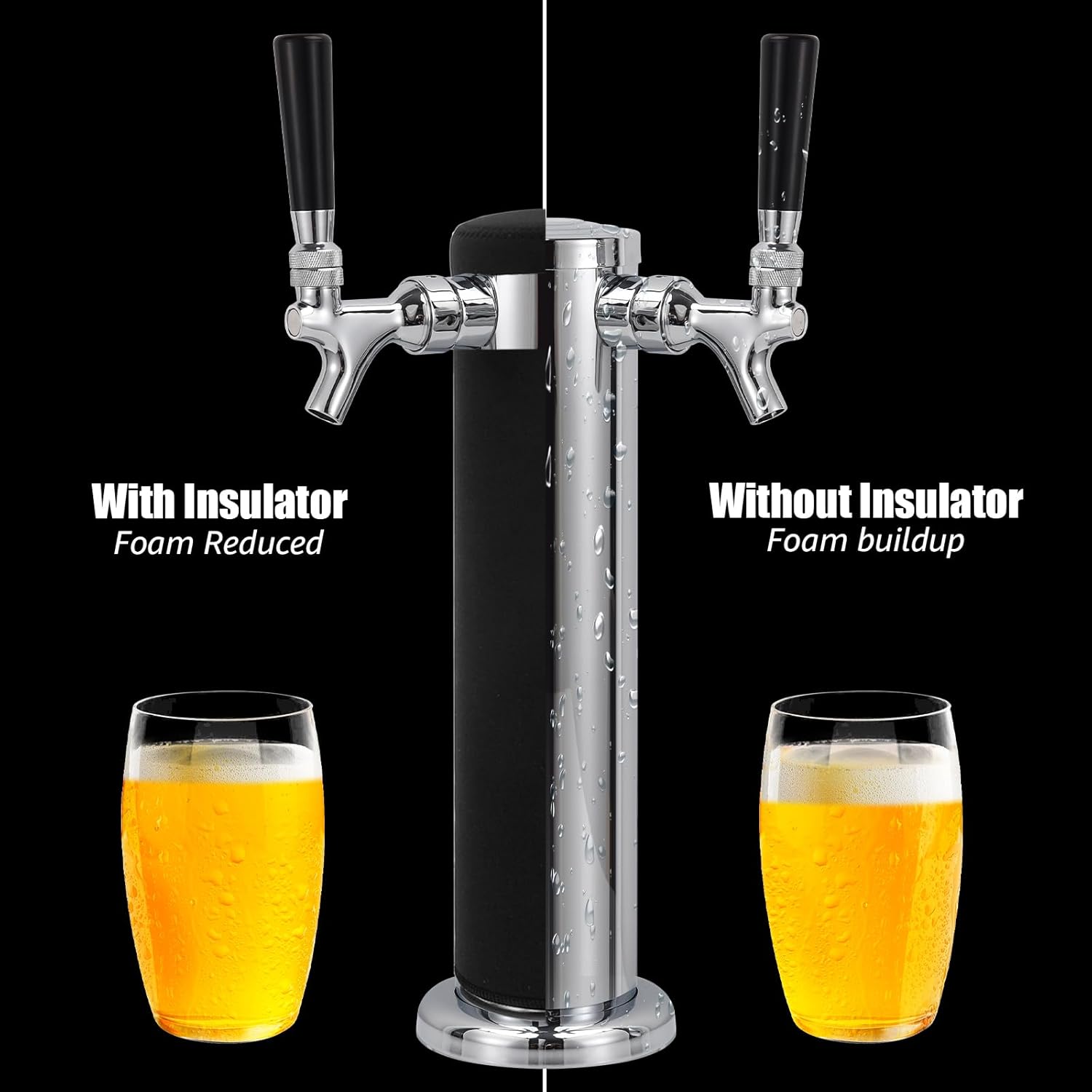 Beer Tower Insulator Cover for Double Tap Draft Tower W99308