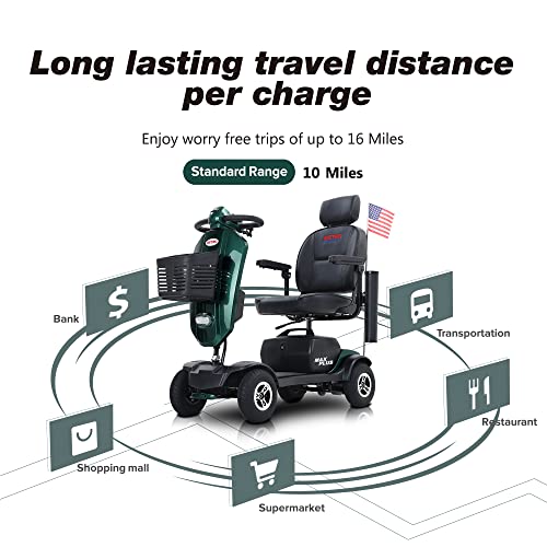 4-Wheel Electric Mobility Scooter for Adults with Swivel Seat S8843