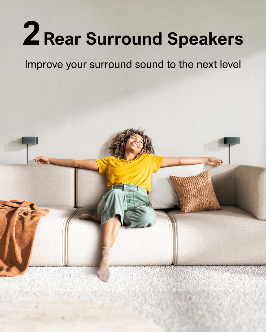 7.1 Virtual Surround Sound System for TV with Subwoofer and Wired Surround Speakers, 410W Home Theater Q660