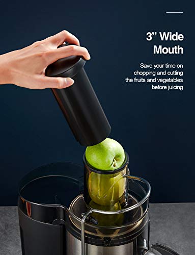 Juicer Machine, 800W Centrifugal Extractor with Wide Mouth Feed Chute, Stainless Steel, BPA-free Y425329