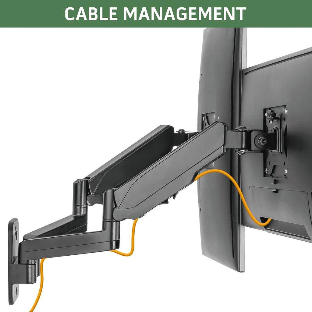 Dual Monitor Wall Mount for Two 17-32 Inch Screens, Height Adjustable K81622