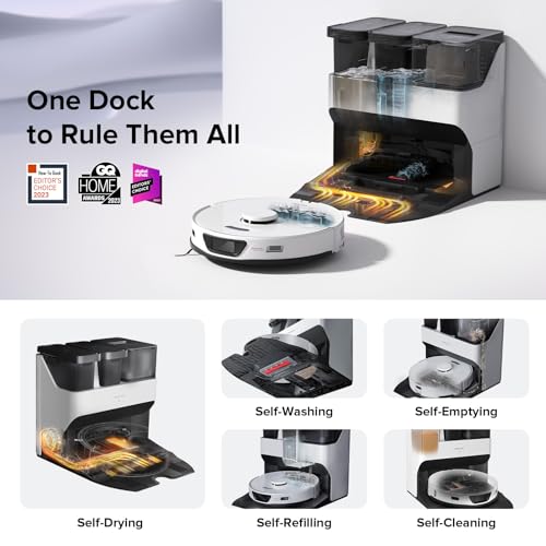 Robot Vacuum and Mop Combo, Self Drying, Self Washing Z8030