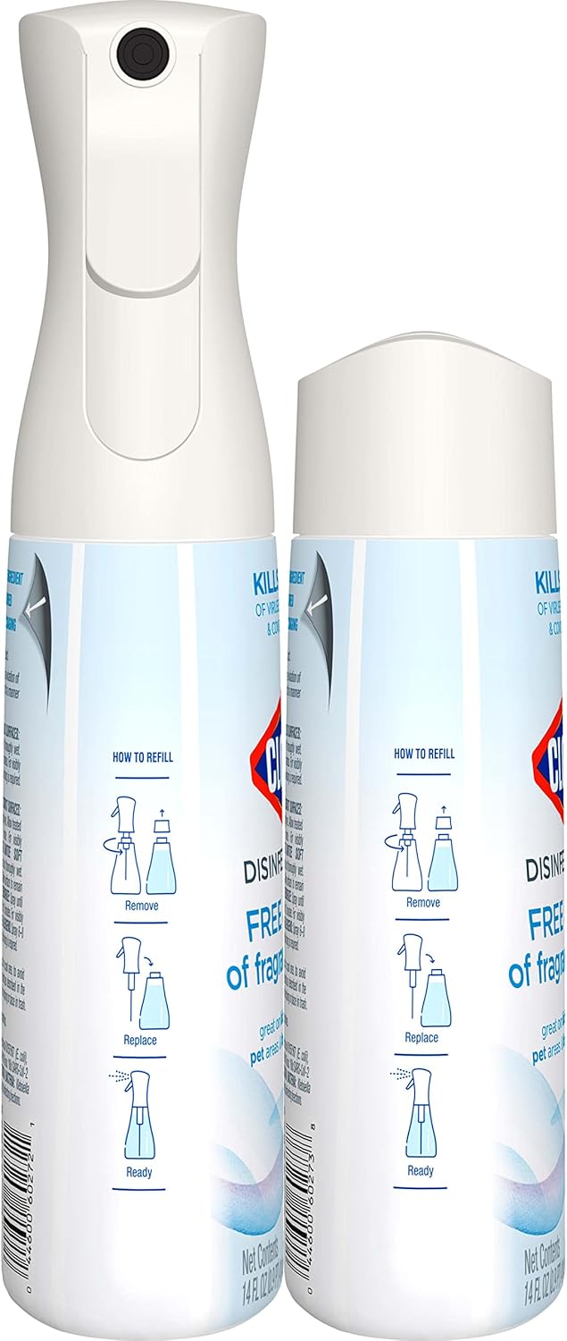 Disinfecting Mist Household Essentials, 2-Pack Spray and Refill K765772