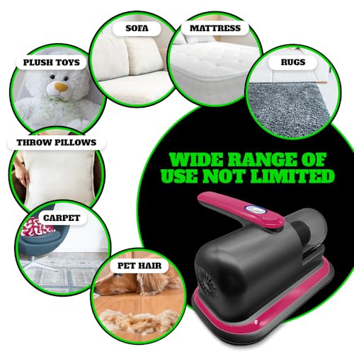 Cordless Mattress Vacuum Cleaner for Deep Cleaning, Red Q46623
