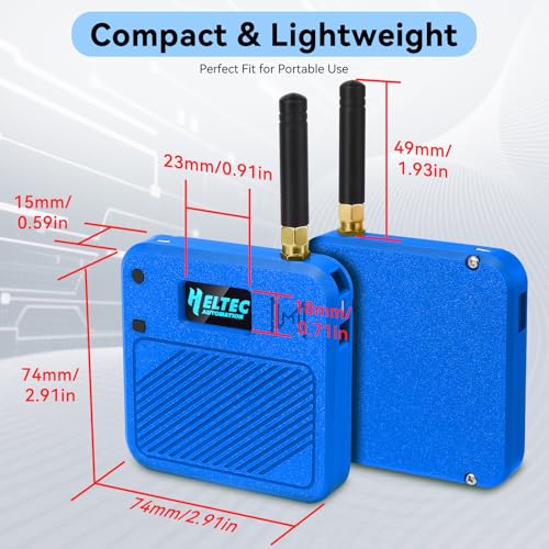 2 Pack ESP32 LoRa V3 Development Board with 915MHz Antennas, 3000mAh Battery, and Case L1170