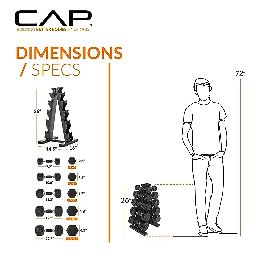 Dumbbell Set with Rack, 150lbs and 210lbs Options A94763