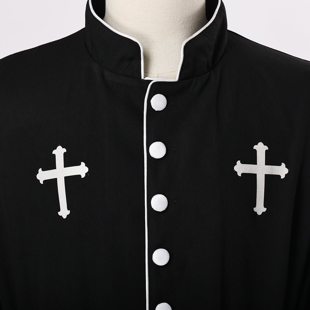 Men's Priest Cassock Pastor Robe with Belt V29255