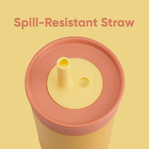 Kids Insulated Stainless Steel Tumbler with Straw, 12 oz, Pink and Purple J36239