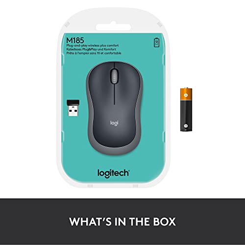 Wireless Mouse, 2.4GHz USB Receiver, 12-Month Battery, 1000 DPI Optical Tracking I608686